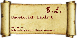 Bedekovich Lipót névjegykártya